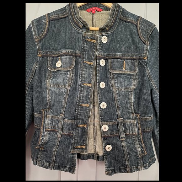 Smart Set Denim moto jacket - Picture 2 of 6